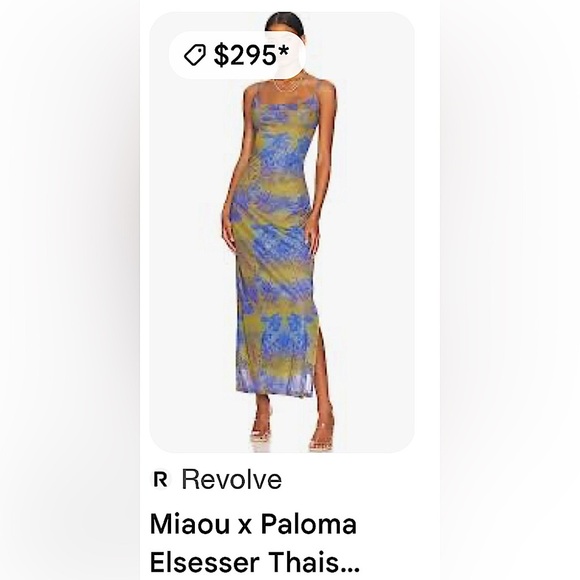 🔥 🆕 REVOLVE Miaou x Paloma Elsesser Thais Dress in Mud size small NWOT - Picture 4 of 12